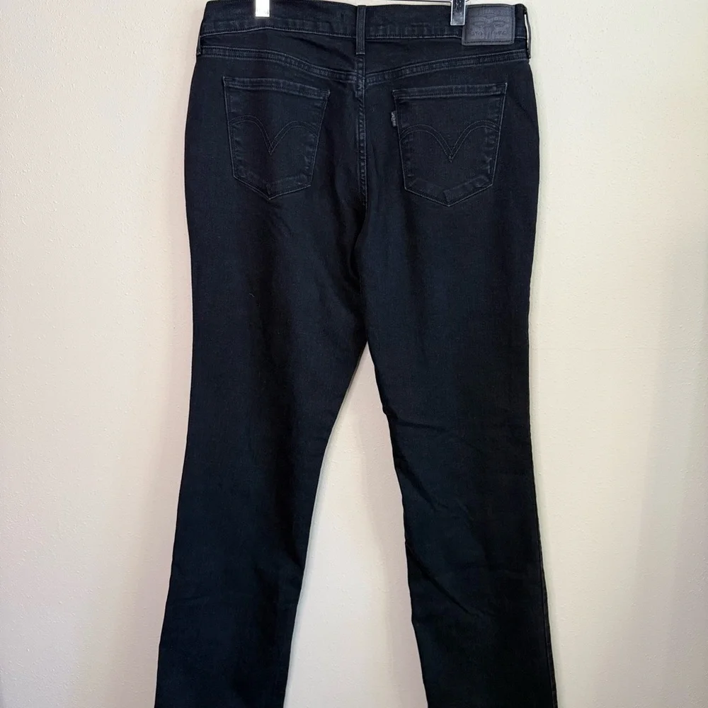 Levi’s 505 Straight Leg Black Jeans Women’s Dark Wash Classic Denim W28